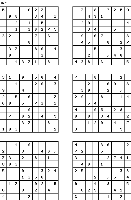Free and printable Sudoku