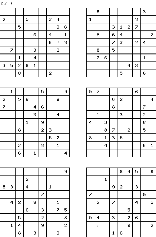 Free and printable Sudoku